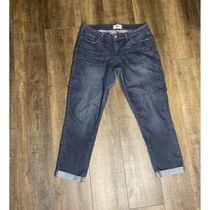 Paige Women's Dark Wash Kylie Cropped Denim Jeans Low Rise Size 29